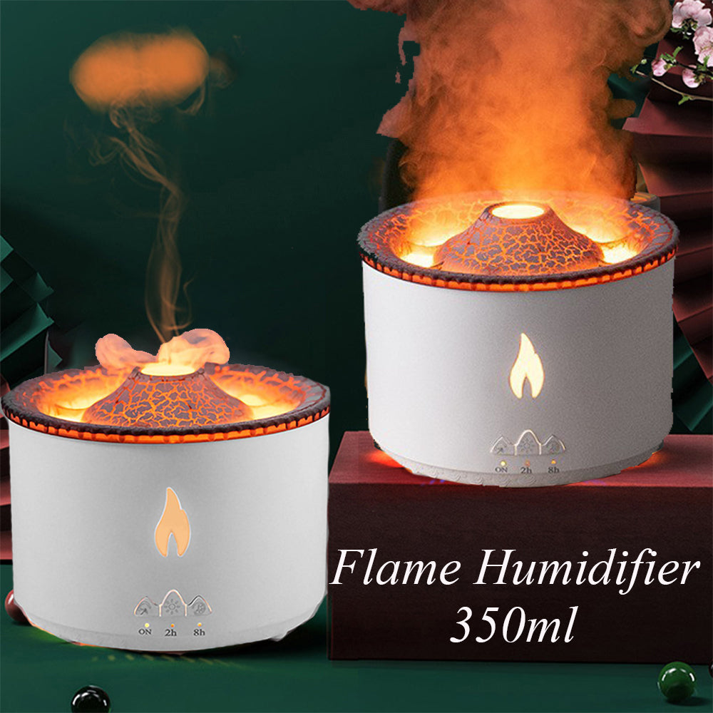 Ultrasonic Volcano Aroma Diffuser – Jellyfish Flame Essential Oil Humidifier for Home & Bedroom