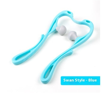 6-Roller Swan Neck Massager – 360° Deep Tissue Relief | Neck, Shoulders & Back | + Crystal Jade Scraper
