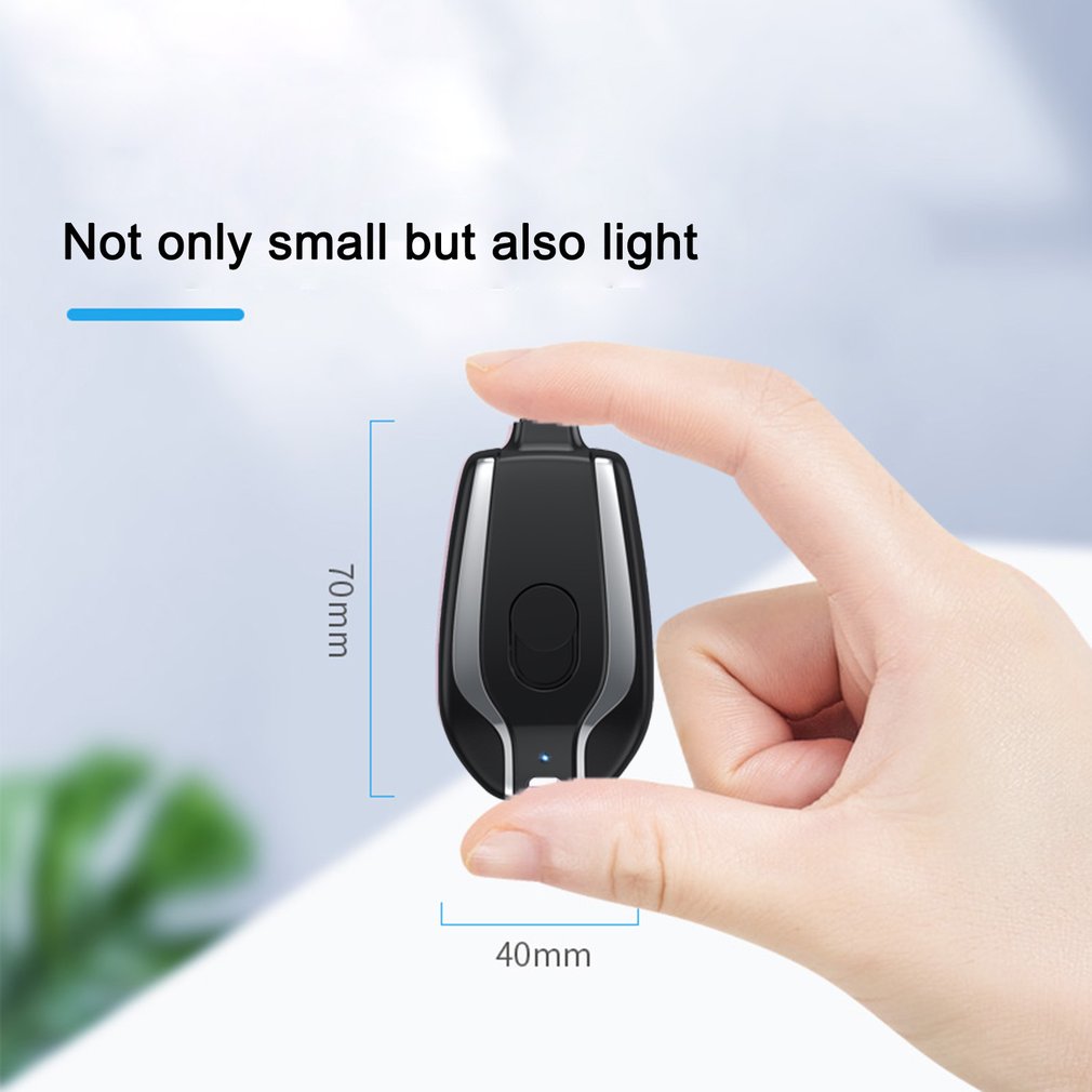 Mini Emergency Power Pod Keychain – 1500mAh Type-C Backup Charger