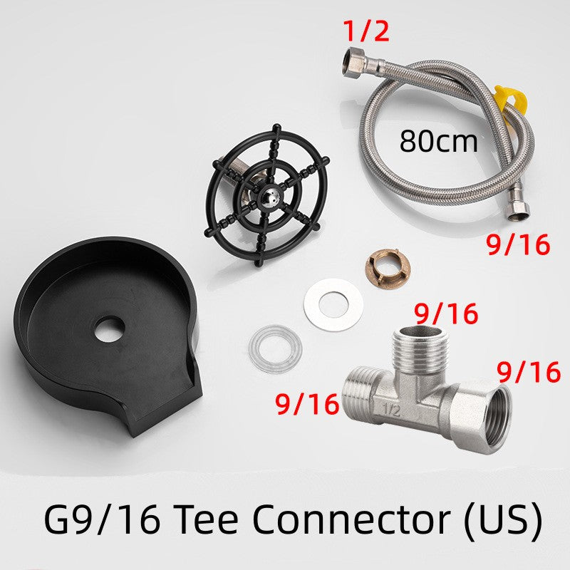 Bar Counter Cup Washer Sink – High Pressure Automatic Faucet Glass Rinser for Coffee Pitcher & Cups