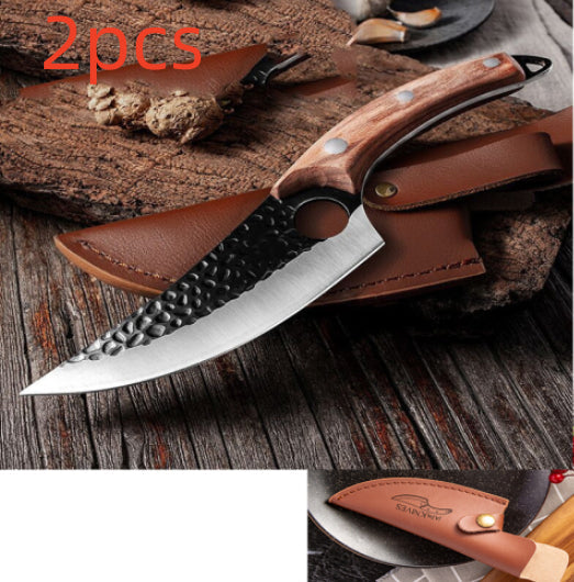 Small Butcher Scimitar Knife – Heavy Duty Meat Cutting, Boning & Skinning Tool