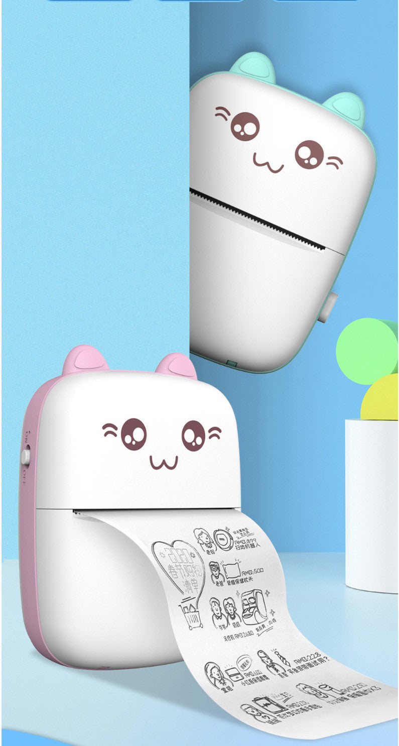 Mini Bluetooth Pocket Printer – 200DPI Inkless | Photos, Notes & Labels | iOS & Android | Pink & Green