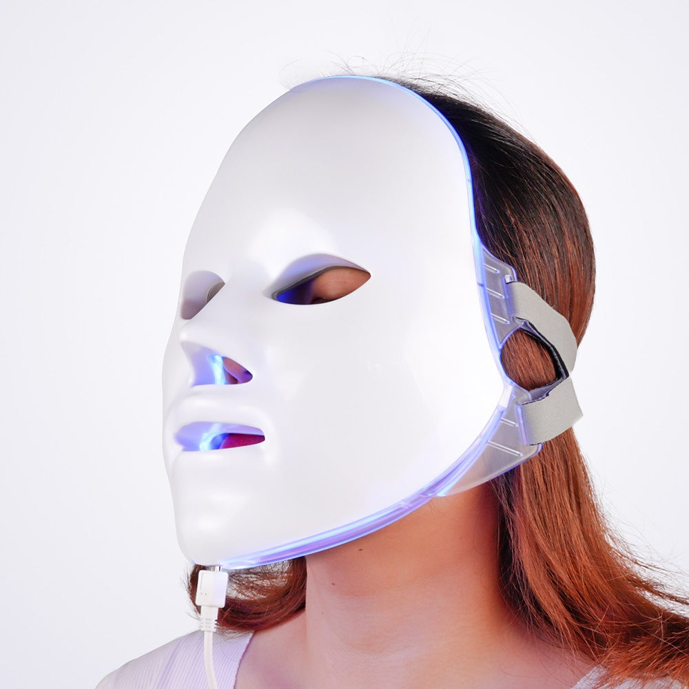 7-Color Photon LED Beauty Mask – 330 LEDs, 10 Intensity Levels & Timer | Professional Skin Rejuvenation Device