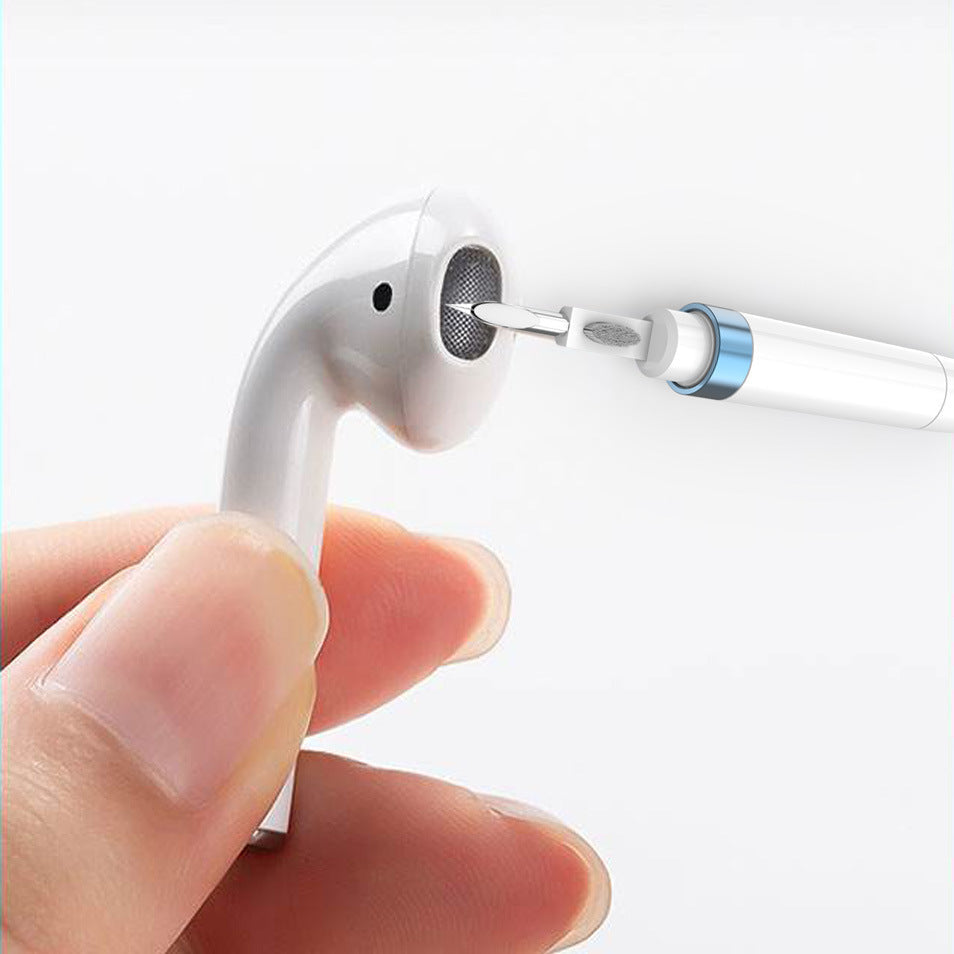 3-in-1 Tech Cleaning Pen – Earbuds, AirPods, Phone, Keyboard & Mouse Cleaner | Black, Blue & Gold