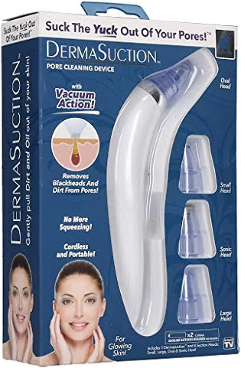 Professional Pore Vacuum Blackhead Remover Device with 5 Suction Levels & 4 Probes