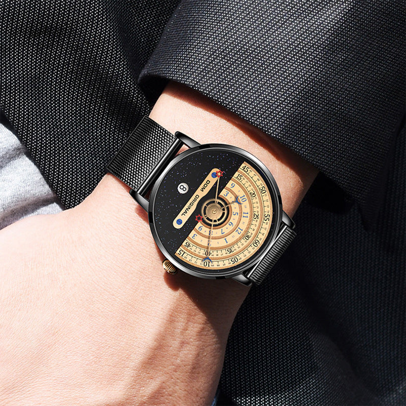 Luxury Men's Fashion Quartz Watch – 30M Waterproof, 24-Hour Dial, Stainless Steel Strap