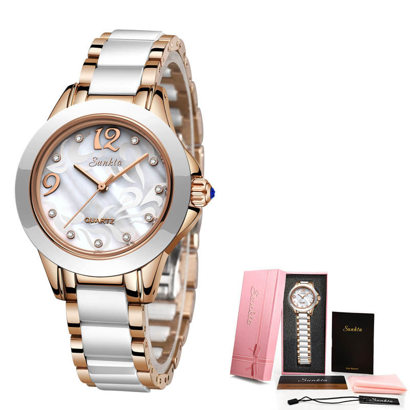 Luxury Ceramic Ladies Watch – Elegant High-End Fashion Timepiece for Women