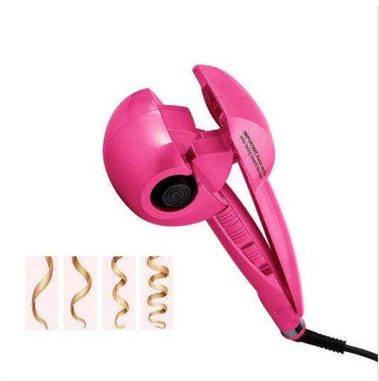 Professional Ceramic Curling Iron – 3 Temp & Timer Settings | Left/Right/Auto Curl | LCD Option | Black, Pink & Red