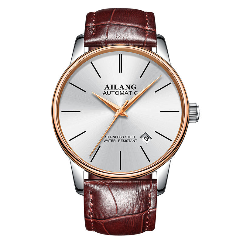 Luxury Men's Automatic Mechanical Watch – Sapphire Crystal, Compass & 3ATM | 18 Colors