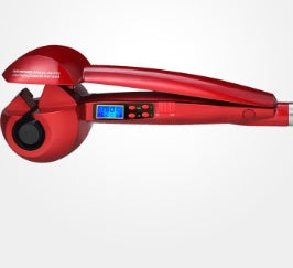 Professional Ceramic Curling Iron – 3 Temp & Timer Settings | Left/Right/Auto Curl | LCD Option | Black, Pink & Red