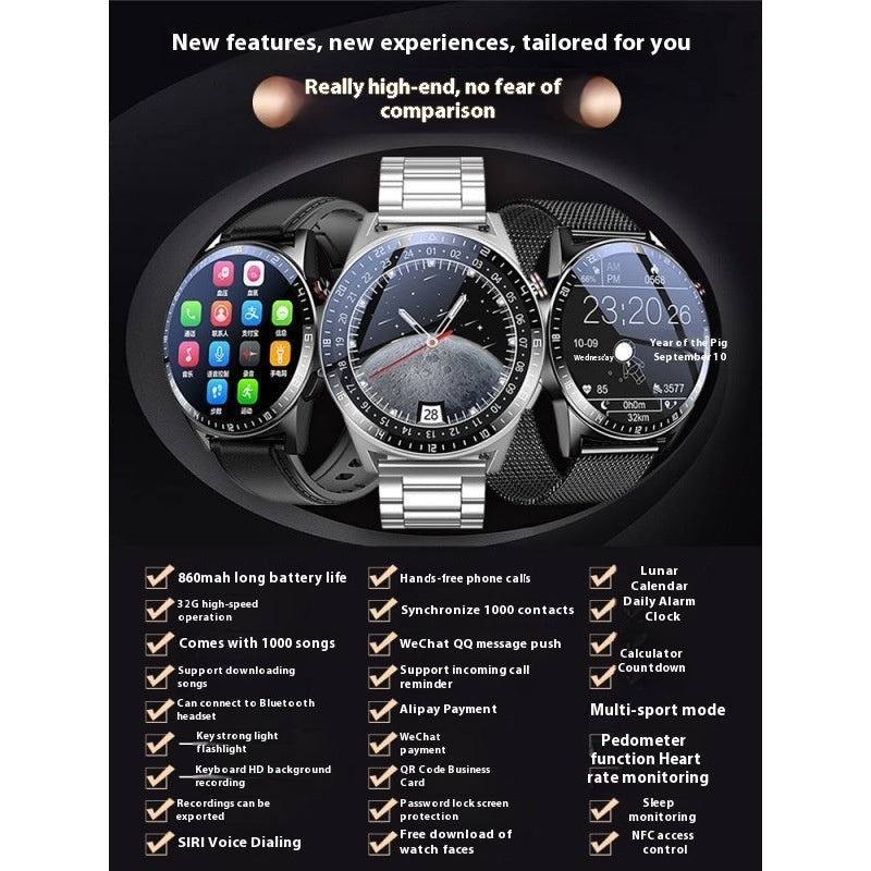 Smart Watch with Bluetooth Calling – 32GB, Flashlight, Fitness Tracker & Ultra Long Standby