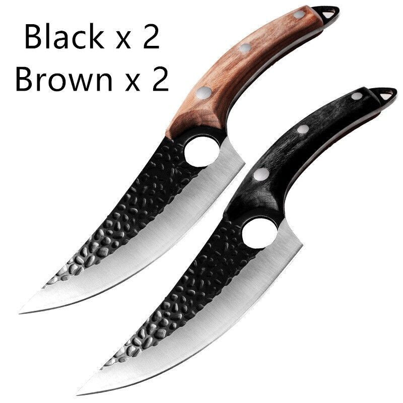 Small Butcher Scimitar Knife – Heavy Duty Meat Cutting, Boning & Skinning Tool