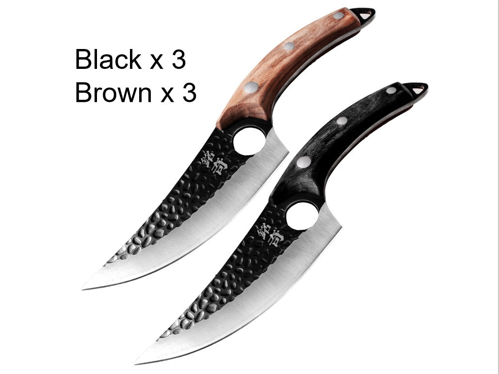 Small Butcher Scimitar Knife – Heavy Duty Meat Cutting, Boning & Skinning Tool