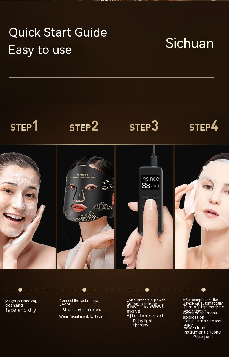 Professional LED Face Mask – Infrared & Color Light Therapy for Skin Rejuvenation & Acne Care