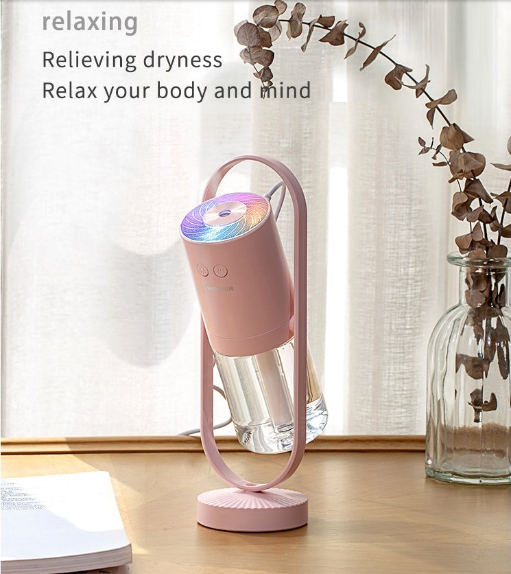 Magic Shadow USB Air Humidifier – Mini Ultrasonic Mist Maker with Projection Night Light for Home, Car & Office