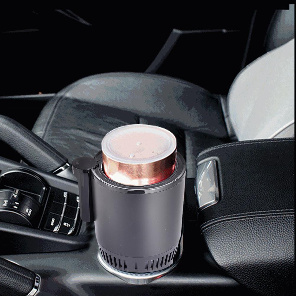 2-in-1 Smart Car Cup Warmer & Cooler – 36W Non-Slip Mug Holder for Car & Home | Black & Rose