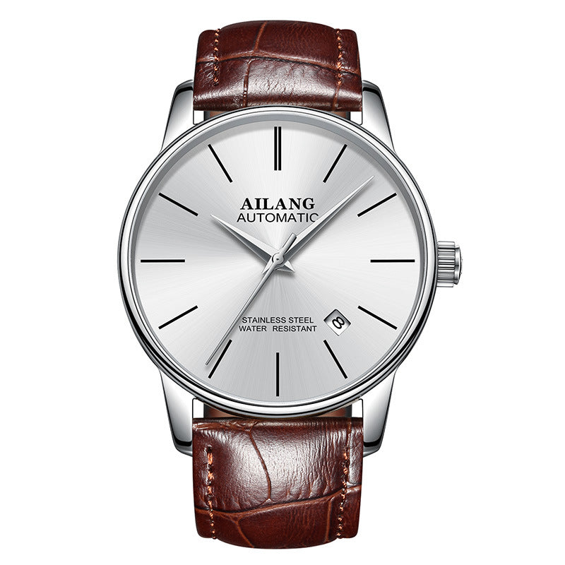 Luxury Men's Automatic Mechanical Watch – Sapphire Crystal, Compass & 3ATM | 18 Colors