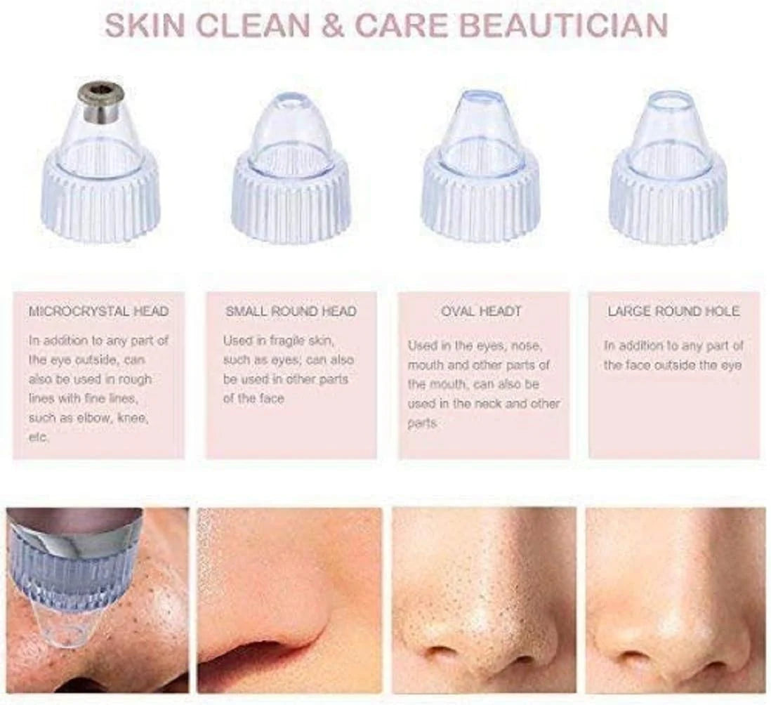Professional Pore Vacuum Blackhead Remover Device with 5 Suction Levels & 4 Probes