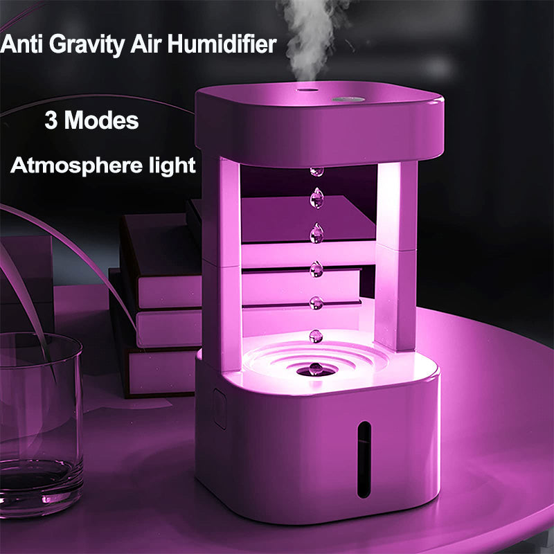 Creative Anti-Gravity Water Drop Humidifier – Quiet Mist Spray for Bedroom & Office (580ML Tank)