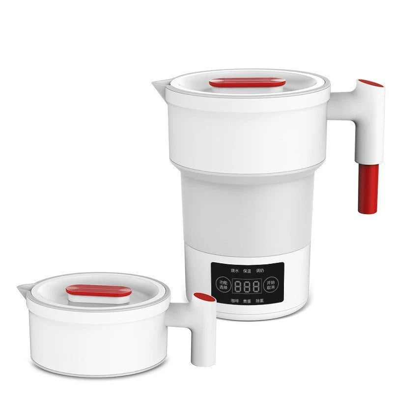 Mini Portable Travel Silicone Electric Kettle – Foldable Water Boiler with Smart Temperature Control for Travel & Camping (600ml)