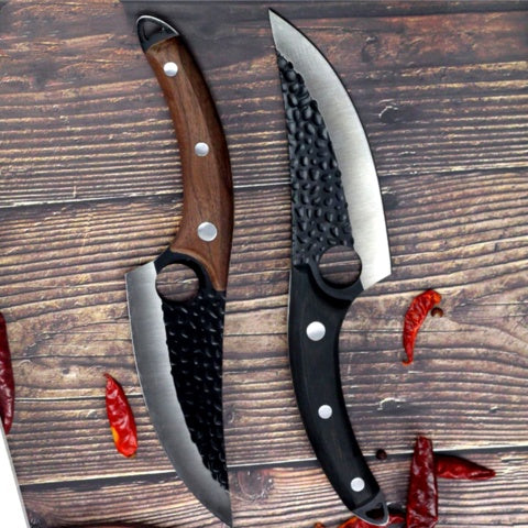 Small Butcher Scimitar Knife – Heavy Duty Meat Cutting, Boning & Skinning Tool