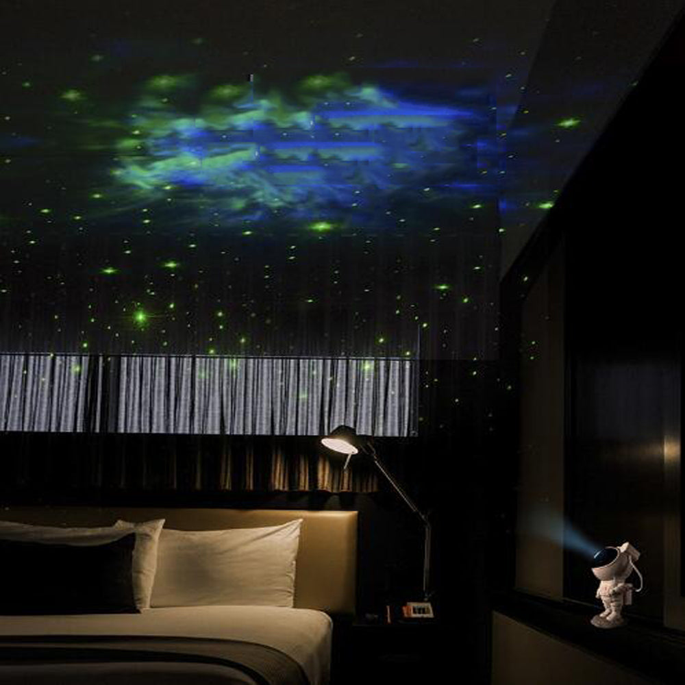 Astronaut Galaxy Star Projector Lamp – USB Night Light for Bedroom Atmosphere