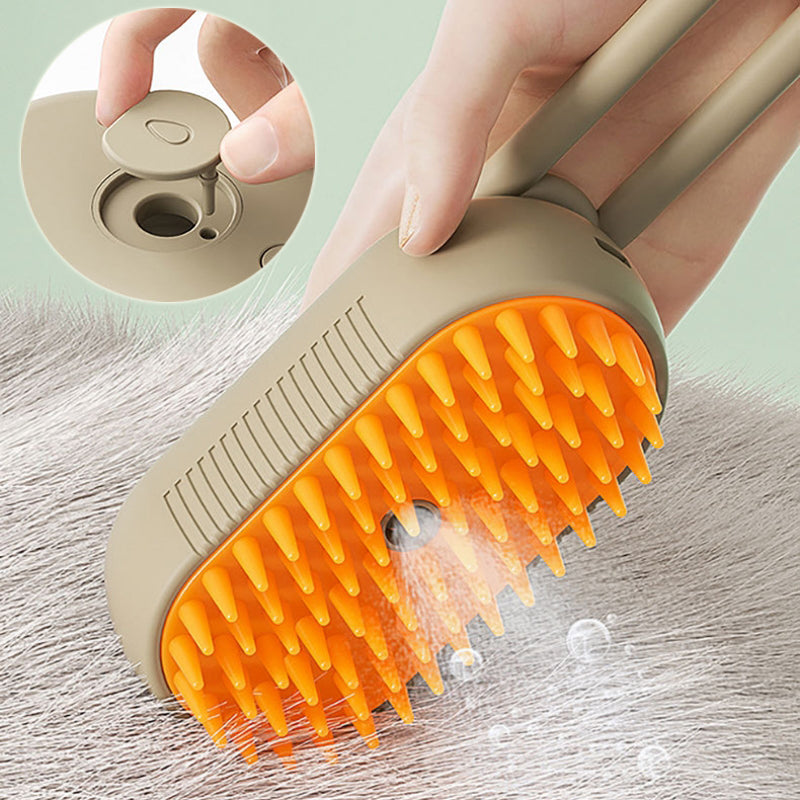 3-in-1 Electric Steam Pet Grooming Brush – Spray Comb for Cats & Dogs