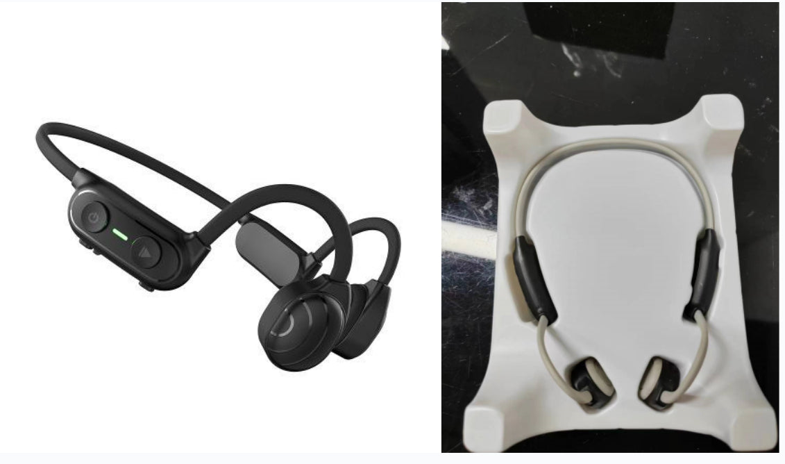 Bone Conduction Bluetooth 5.0 Headset – Open-Ear Wireless Headphones with Titanium Frame & Type-C Charging