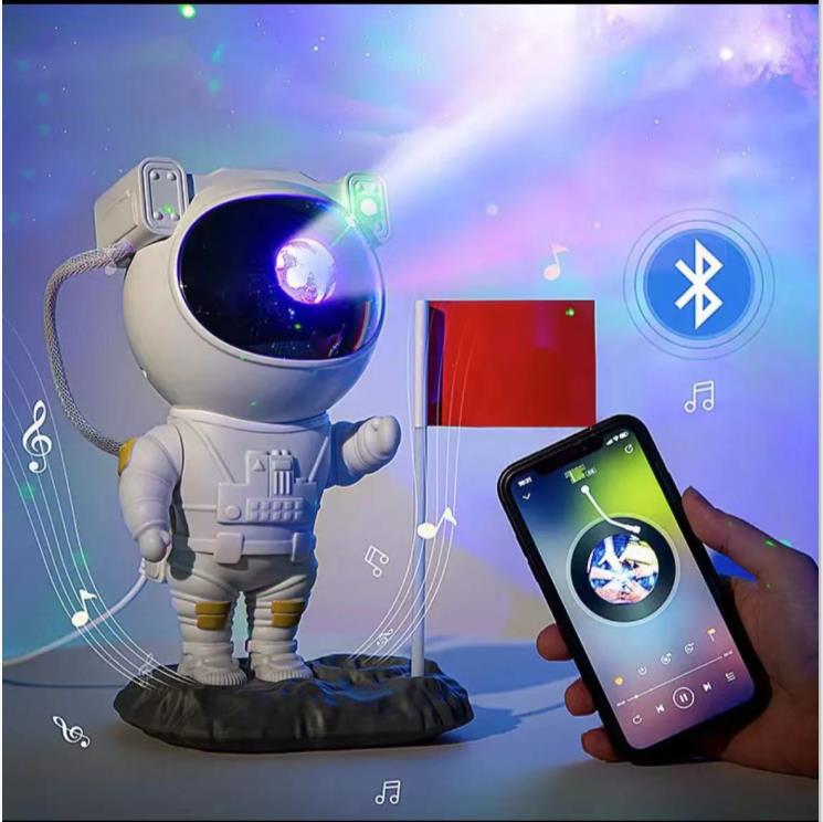 Astronaut Galaxy Star Projector Lamp – USB Night Light for Bedroom Atmosphere
