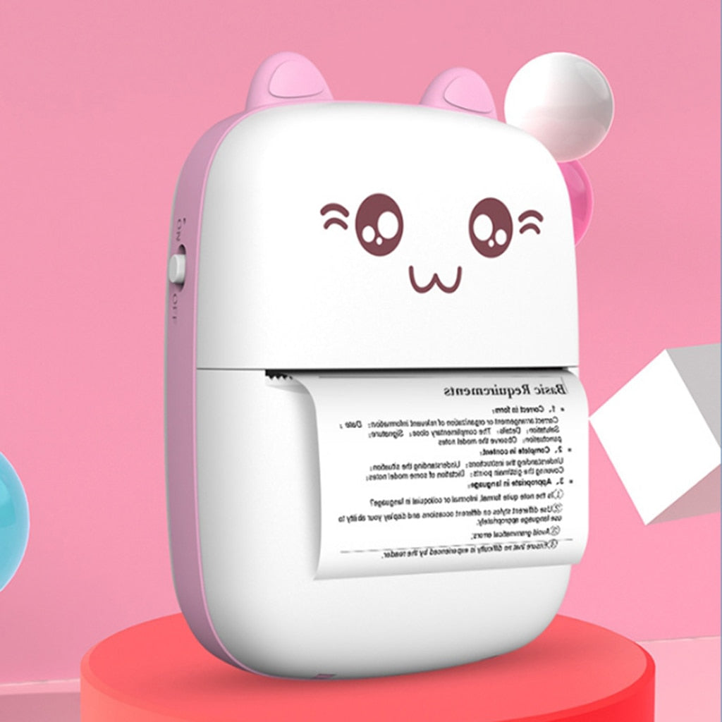 Mini Bluetooth Pocket Printer – 200DPI Inkless | Photos, Notes & Labels | iOS & Android | Pink & Green