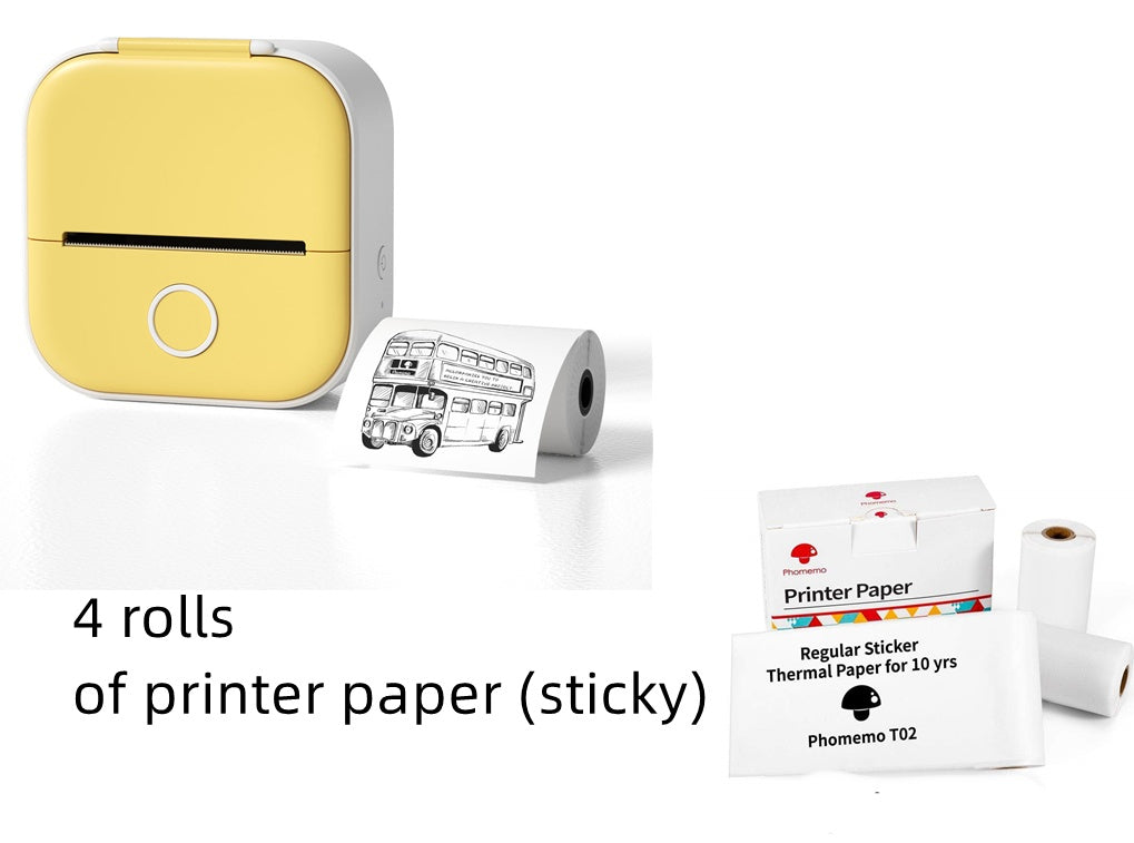 Portable Bluetooth Mini Thermal Printer – Wireless Label & Photo Printer
