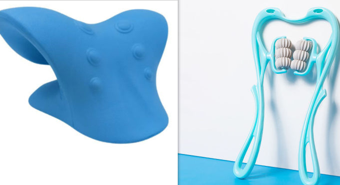 6-Roller Swan Neck Massager – 360° Deep Tissue Relief | Neck, Shoulders & Back | + Crystal Jade Scraper