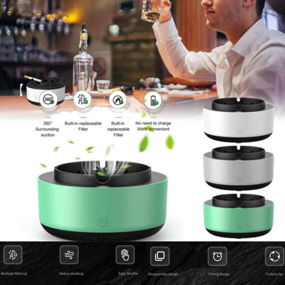 Electronic Smoke Removal Ashtray – Air Purifier with Anion Filtration