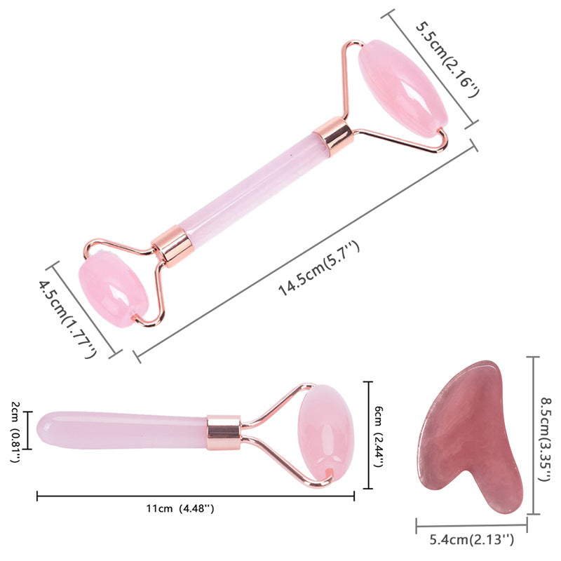 Premium Gua Sha Facial Roller Set – Face Lift, Wrinkle Reduction & Skin Brightening Tool