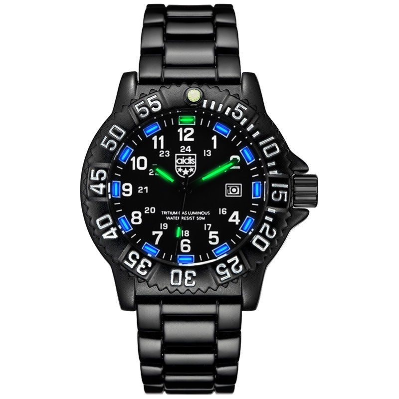 Luxury Men's Military Watch – Tactical Waterproof Outdoor Timepiece with Luminous Dial