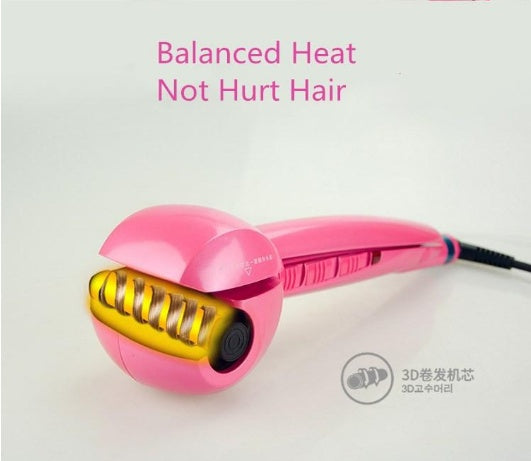 Professional Ceramic Curling Iron – 3 Temp & Timer Settings | Left/Right/Auto Curl | LCD Option | Black, Pink & Red