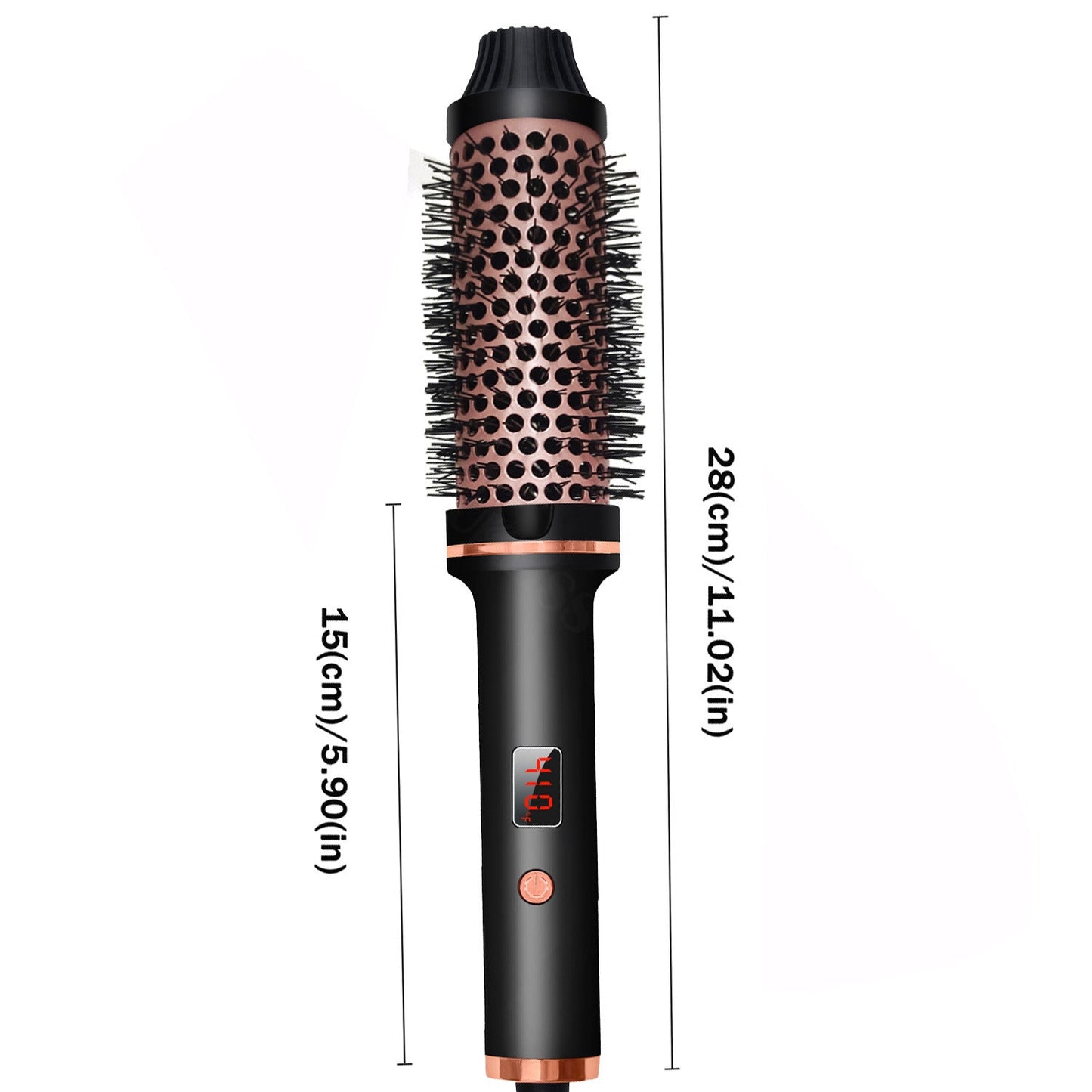 2-in-1 Hair Curler & Straightener Comb – Negative Ion Fast Heating | Black & Pink | US/UK/EU/AU