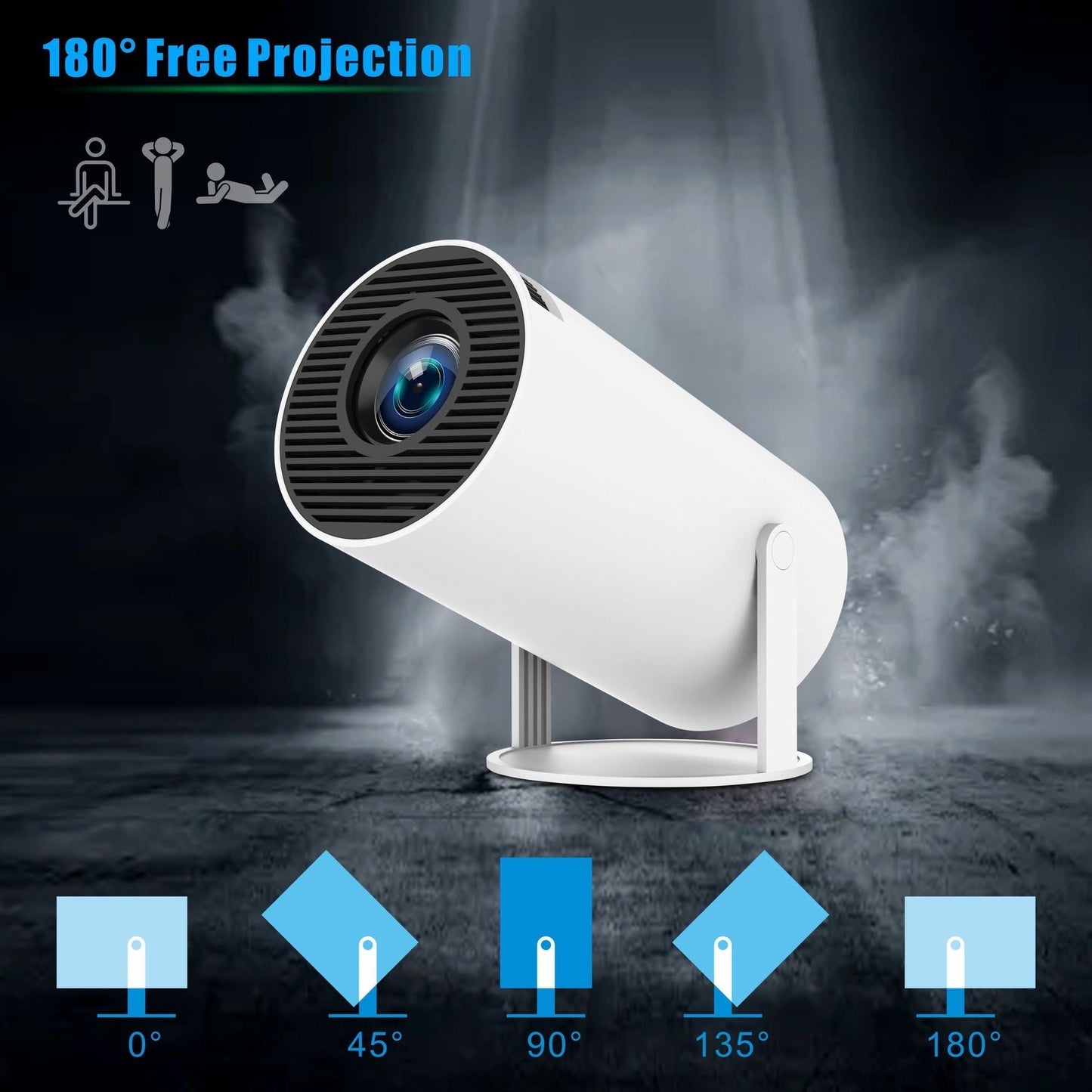 HY300 Pro Portable Projector – HD Home Theater Mini Projector for Indoor & Outdoor Use