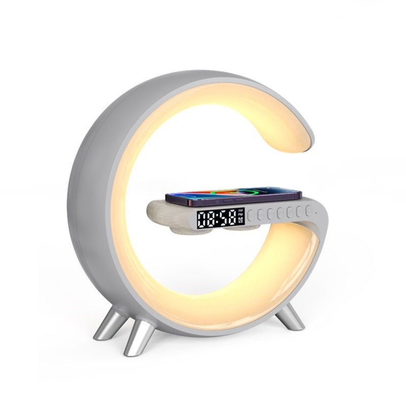 G-Shaped Smart LED Lamp – Bluetooth Speaker, Wireless Charger & App-Controlled Atmosphere Light