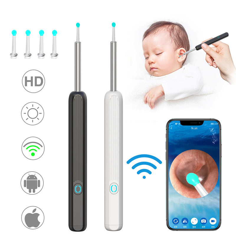 NE3 Ear Cleaner Otoscope – Wireless Ear Wax Removal Tool with Camera & LED Light for iPhone & Android