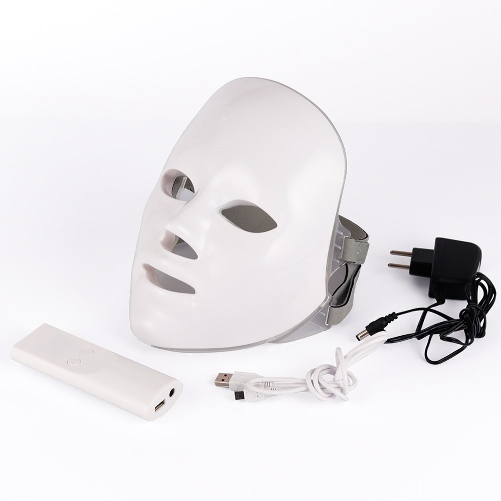 7-Color Photon LED Beauty Mask – 330 LEDs, 10 Intensity Levels & Timer | Professional Skin Rejuvenation Device