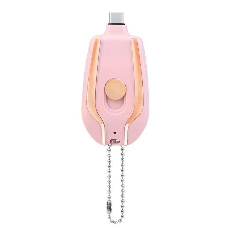 Mini Emergency Power Pod Keychain – 1500mAh Type-C Backup Charger