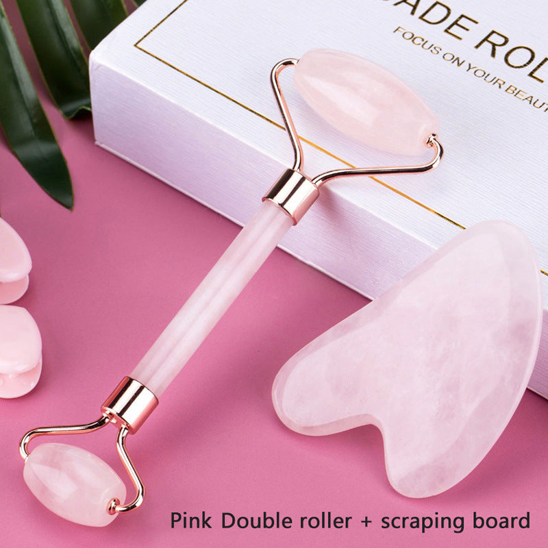 Premium Gua Sha Facial Roller Set – Face Lift, Wrinkle Reduction & Skin Brightening Tool