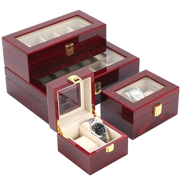 Luxury Wooden Watch Storage Box – 2, 3, 5 or 12 Slot Elegant Display Organizer Case