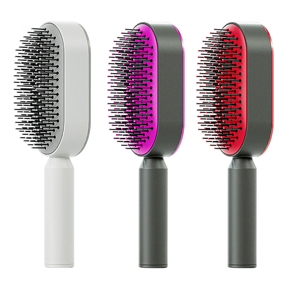 Self-Cleaning Hair Brush – One-Click Hair Release Airbag Scalp Massage Comb
