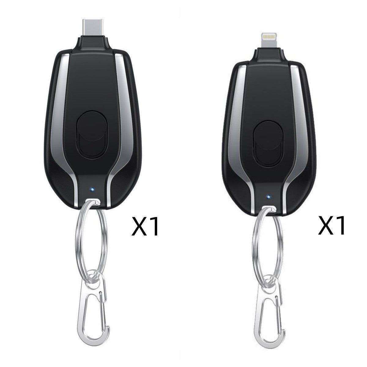 Mini Emergency Power Pod Keychain – 1500mAh Type-C Backup Charger