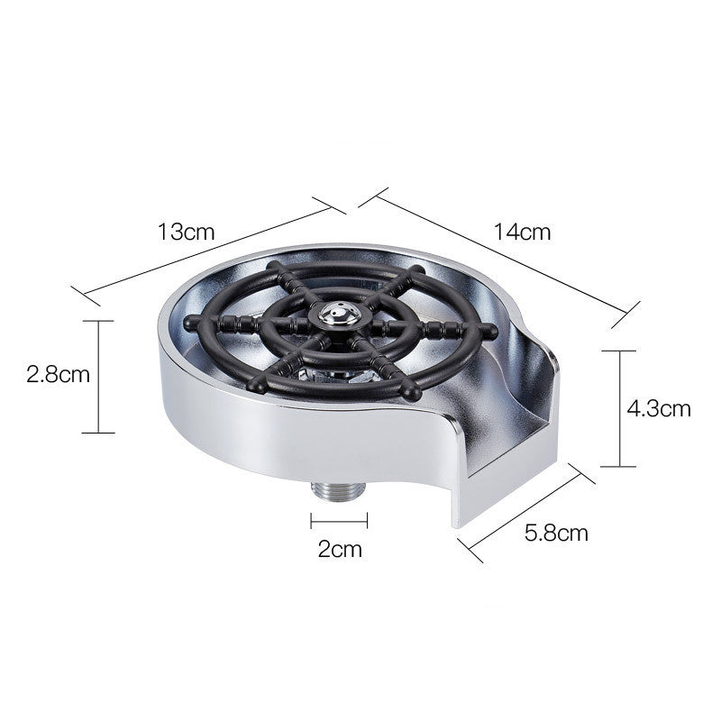 Bar Counter Cup Washer Sink – High Pressure Automatic Faucet Glass Rinser for Coffee Pitcher & Cups