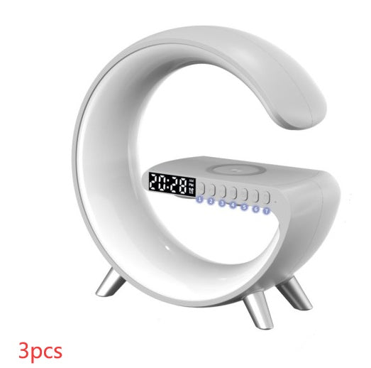 G-Shaped Smart LED Lamp – Bluetooth Speaker, Wireless Charger & App-Controlled Atmosphere Light