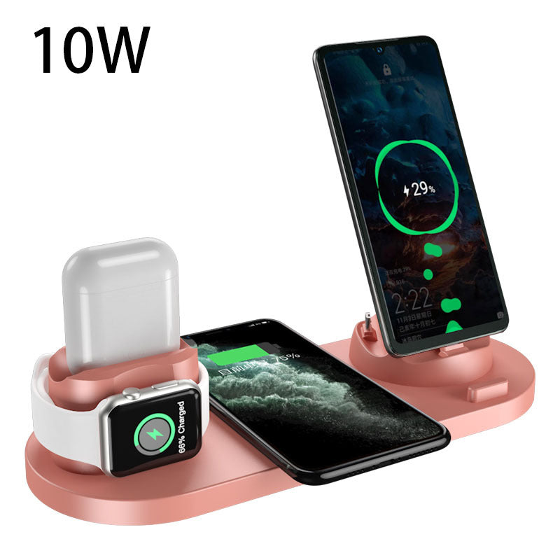 6-in-1 Wireless Fast Charging Dock Station – iPhone, Watch & AirPods Charger