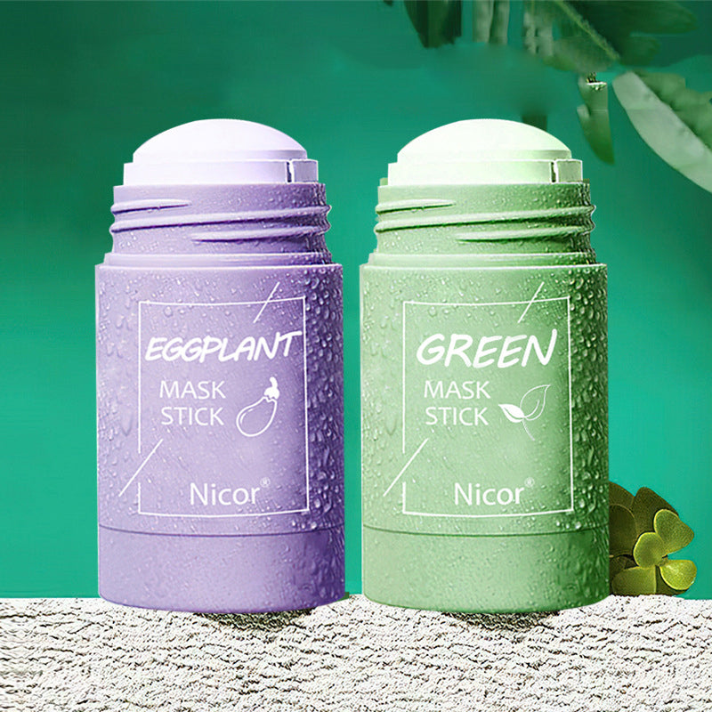 Green Tea & Eggplant Clay Stick Mask – Oil Control, Acne Care & Deep Pore Cleansing | 40g